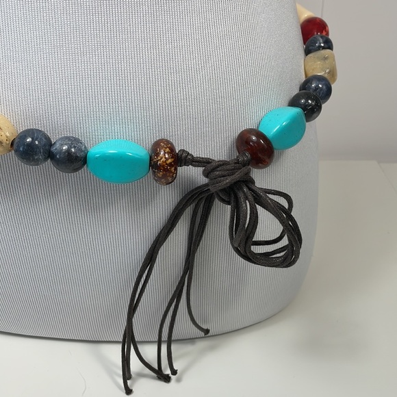 Hips boho belt ajustable waist, beaded belt - Picture 5 of 9